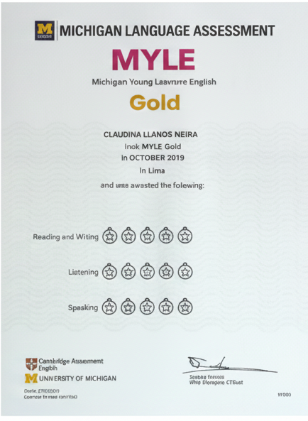 Certificación Gold avalada por Michigan y Cambridge